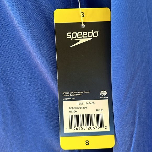 NWT Speedo Womens Performance Swim Tee Blue Size Small Ladies Summer Beach - Picture 5 of 6